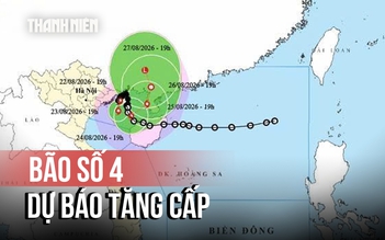 Bão số 4 cách Quảng Ninh khoảng 110 km