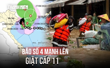 Bão số 4 mạnh lên, cảnh báo mưa lớn và lũ quét ở miền Bắc