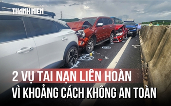 Hết hồn khoảnh khắc tai nạn liên hoàn 7 ô tô trên cao tốc
