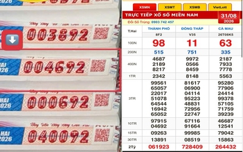 Xổ số miền Nam ngày 31 tháng 8: Một người trúng cọc vé 1,6 tỉ đài TP.HCM