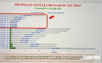 TP.HCM: 18 phường có tỷ lệ trường mầm non đạt chuẩn quốc gia thấp nhất
