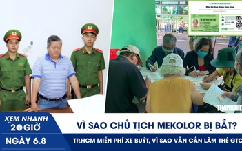 Xem nhanh 20h ngày 6.8: Vì sao Chủ tịch Mekolor bị bắt? | TP.HCM miễn phí xe buýt, vì sao vẫn cần làm thẻ GTCC?