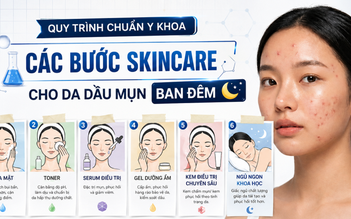 Quy trình skincare cho da dầu mụn ban đêm chuẩn y khoa hiệu quả bất ngờ