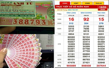 Xổ số miền Nam thứ sáu ngày 18.9: Cọc vé lẻ trúng đài Bình Dương xuất hiện