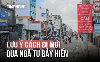 Qua ngã tư Bảy Hiền cần lưu ý: Từ đường Trường Chinh cũng không được đi thẳng