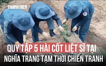 Đội K93 tỉnh An Giang quy tập được 5 hài cốt tại nghĩa trang tạm thời chiến tranh