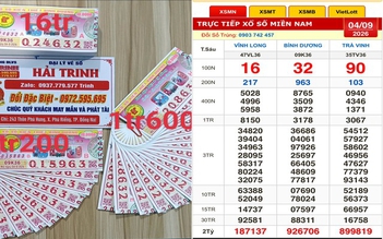Xổ số miền Nam ngày 4 tháng 9: Đại lý bán ra 192 vé trúng đài Bình Dương