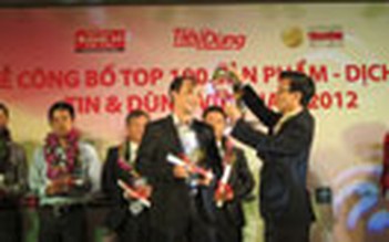 Tân Hiệp Phát được bình chọn Top 100 sản phẩm dịch vụ được Tin & Dùng năm 2012