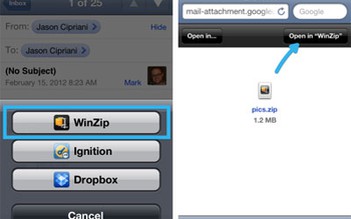 WinZip xuất hiện trên iOS