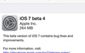 Apple tung ra bản iOS 7 beta 4