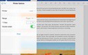 Microsoft đã hỗ trợ khả năng in ấn cho Office trên iPad