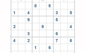 Mời các bạn thử sức với ô số Sudoku 2885 mức độ Khó