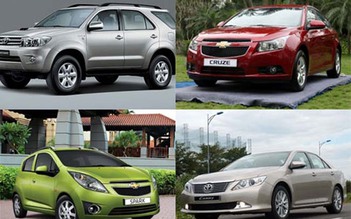 Top 10 xe bán chạy nhất Việt Nam năm 2012