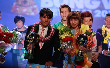 Quốc Anh và Kiều Trinh giành danh hiệu Quả bóng vàng 2012