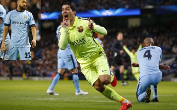 Man City 1-2 Barca: Người hùng Suarez, tội đồ Clichy
