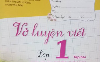 'Hoang mang' với vở luyện viết dành cho học sinh Quảng Nam