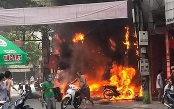 Cháy 4 cửa hàng ở Vĩnh Phúc vì bị ném ‘bom xăng’