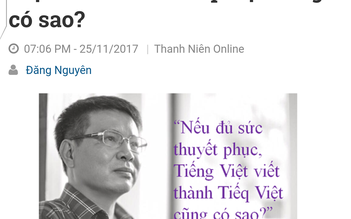 Học sinh học cách phản biện qua đề thi tiếng Việt thành tiếq Việt