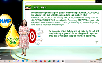 Hội thảo về tăng cường miễn dịch cho trẻ từ sữa non và lợi khuẩn HMP