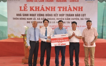 HDBank, Sovico tặng 3 nhà cộng đồng tránh lũ trị giá 6,1 tỉ đồng cho Hà Tĩnh
