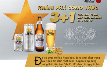 Khám phá công thức 3 + 1 tạo nên vị bia Sapporo êm đằm đặc trưng