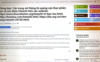 Liên tục cảnh báo sản phẩm bảo vệ sức khỏe: quảng cáo không đúng về công dụng