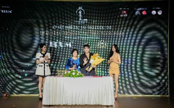 Nghệ nhân Hồ Thanh Hương xúc động tại họp báo Hoa hậu Hoàn cầu Việt Nam