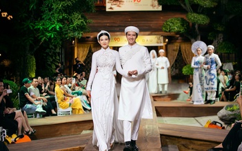 Áo dài cưới của NTK Đinh Văn Thơ mở màn cho xu hướng cưới 2022