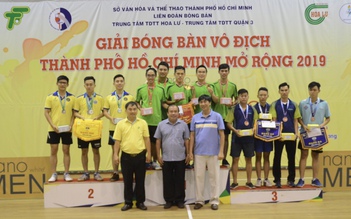 Giải bóng bàn TP.HCM mở rộng 2019: Nam Quận 1 và nữ Phú Nhuận đăng quang
