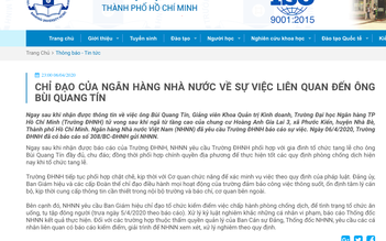 Vụ LS Bùi Quang Tín tử vong: Ngân hàng Nhà nước chỉ đạo xử lý nghiêm