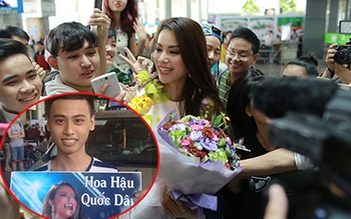 Ngày trở về, Phạm Hương được fan chào đón như 'Hoa hậu quốc dân'