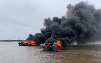 Vụ cháy 6 tàu cá ở Nam Định thiệt hại ước tính 10 tỉ đồng