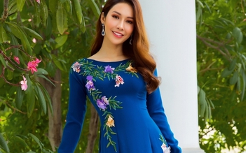 Hoa hậu Phan Thu Quyên tái xuất làm mẫu áo dài mùa Vu Lan