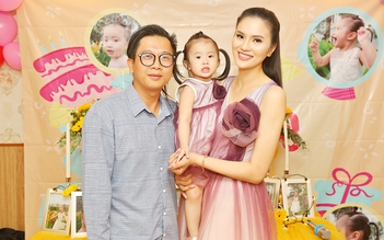 'Gái quê' Lê Thị Phương cùng ông xã tổ chức sinh nhật cho con gái đầu lòng