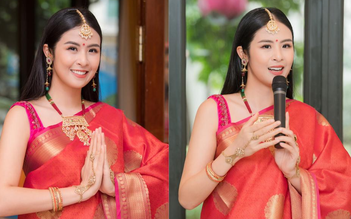 Hoa hậu Ngọc Hân xinh đẹp rạng rỡ khi diện trang phục truyền thống Ấn Độ