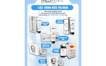 Liệu trình trị mụn tốt nhất sau 3 tuần giảm 80% với Medi White