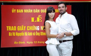 Hà Anh ra Hà Nội đăng ký kết hôn với bạn trai ngoại quốc