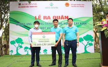 Agribank Chi nhánh Bắc Thanh Hóa ra quân hưởng ứng chương trình 'Vì một Việt Nam xanh'