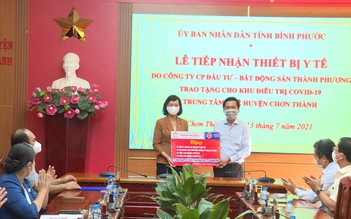 Công ty Thành Phương tặng thiết bị y tế điều trị Covid-19 tại tỉnh Bình Phước