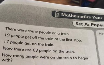 Bài toán lớp 2 khiến dân mạng 'nhức đầu'