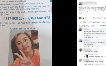 Điều tra vụ nữ sinh lớp 7 mất tích tại Hà Nội
