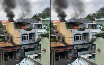 TP.HCM: Lửa cháy ngùn ngụt trong căn nhà 3 tầng tại Q.10