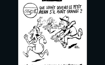 Charlie Hebdo biến cậu bé tị nạn chết trên bãi biển thành kẻ tấn công tình dục