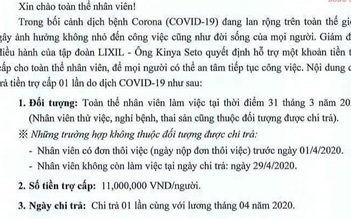 Đồng Nai: Một công ty trợ cấp 11 triệu đồng/1 công nhân để vượt khó mùa Covid-19