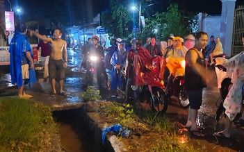 Đồng Nai: Mưa lớn một người dân rớt xuống cống thoát nước bị cuốn mất tích