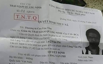 Truy nã toàn quốc phạm nhân bỏ trốn khỏi trại giam ở Quảng Ninh