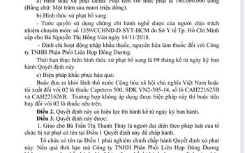 Xử phạt công ty dược nhập lô thuốc trong danh mục thuốc độc không có giấy phép