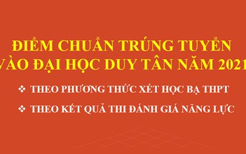 ĐH Duy Tân công bố điểm chuẩn trúng tuyển Đại học năm 2021