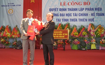 Thành lập Phân hiệu Trường ĐH Tài chính- Kế toán tại Thừa Thiên- Huế