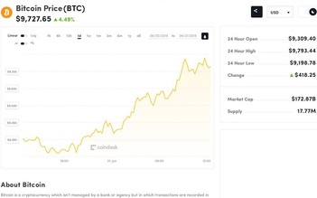 Giá Bitcoin lập đỉnh mới trong năm nay